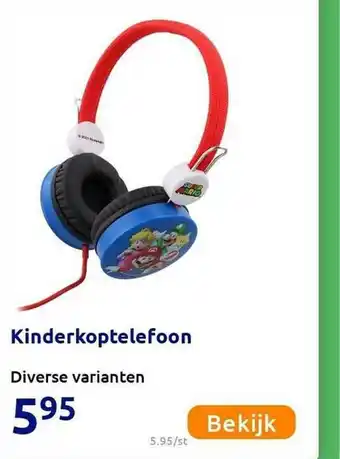 Action Kinderkoptelefoon super mario aanbieding