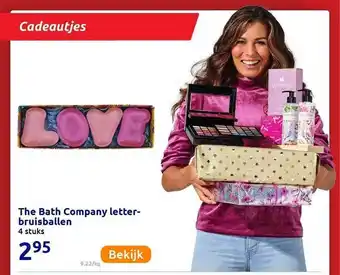 Action The bath Ccmpany letterbruisballen aanbieding