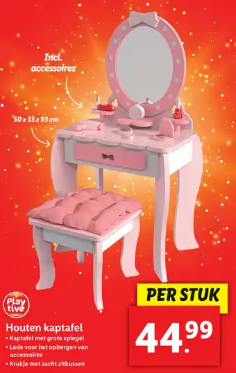 Lidl Playtive Houten kaptafel aanbieding