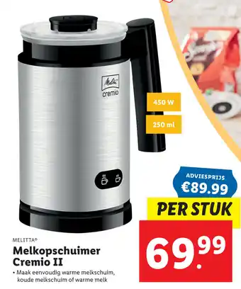 Lidl Melitta Melkopschuimer Cremio II aanbieding