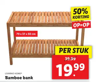 Lidl Livarno Home Bamboe bank 79 x 37 x 50 cm aanbieding