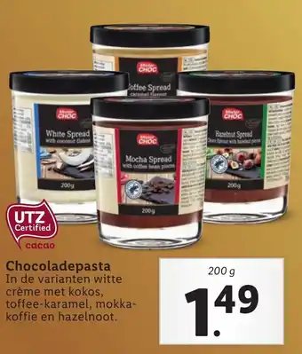 Lidl Master Choc Chocoladepasta 200g aanbieding