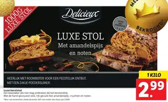 Lidl Delicieux Kerststol 1kg aanbieding