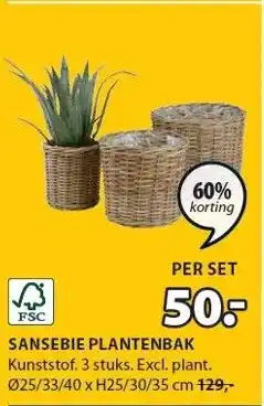 Jysk SANSEBIE PLANTENBAK aanbieding