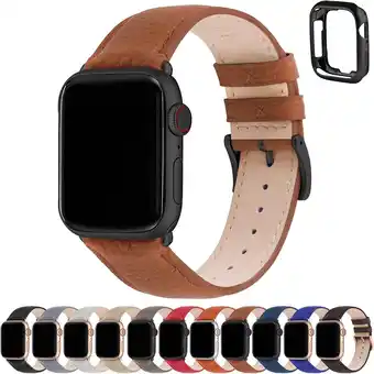 Amazon Fullmosa Compatibel Apple Watch Band 41mm 40mm 38mm, lederen horlogeband, iwatch band voor iWatch Serie SE/SE2/8/7/6/5/4/3/2/ aanbieding