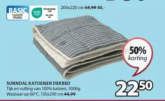 Jysk SUNNDAL KATOENEN DEKBED aanbieding