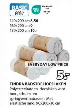 Jysk TINDRA BADSTOF HOESLAKEN aanbieding
