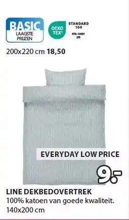 Jysk LINE DEKBEDOVERTREK aanbieding