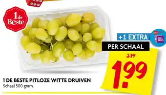 Dekamarkt 1 de beste pitloze witte druiven aanbieding