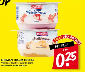 Dekamarkt Ehrman traum toetjes aanbieding