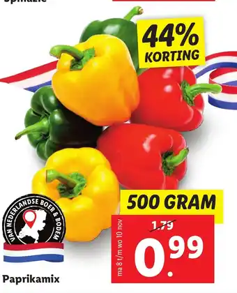 Lidl Paprikamix 500g aanbieding