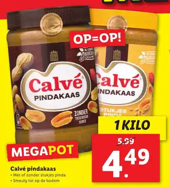 Lidl Calve pindakaas aanbieding