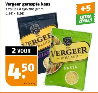Poiesz Vergeer geraspte kaas aanbieding
