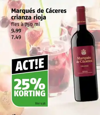 Poiesz Marqués de Cáceres crianza rioja aanbieding