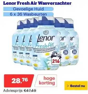 Bol.com Lenor Fresh Air Wasverzachter aanbieding