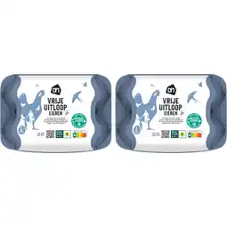 Albert Heijn AH Vrije uitloop eieren L 2-pack aanbieding