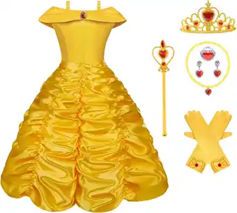 Amazon Vicloon Elsa Princess Costume, Belle Princess Dress, Anna Meisjes Princess Dress met Prinse Accessoires, Meisjes Jurken, Elsa aanbieding
