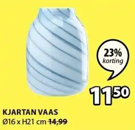 Jysk Kjartan vaas aanbieding