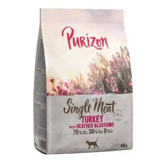Zooplus 400 g Single Meat Kalkoen met Heidebloesem Purizon Katten Droogvoer aanbieding