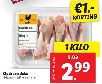 Lidl Kipdrumsticks aanbieding