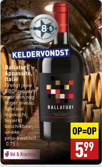 ALDI Ballaturi Appassite, Italië 0.75 l aanbieding