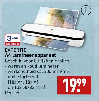 ALDI A4 lamineerapparaat aanbieding
