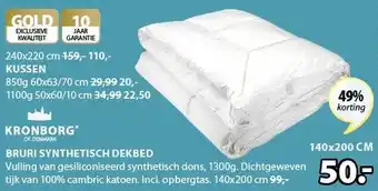 Jysk Bruri synthetisch dekbed aanbieding