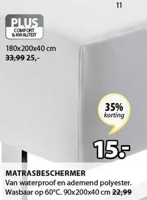 Jysk Matrasbeschermer aanbieding