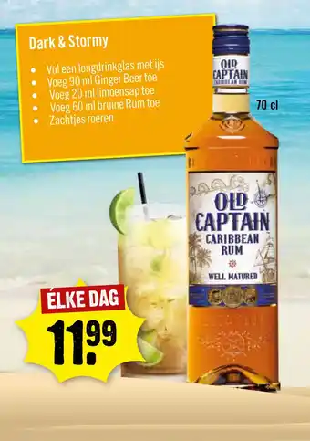 Dirck 3 OLD CAPTAIN CARIBBEAN RUM aanbieding