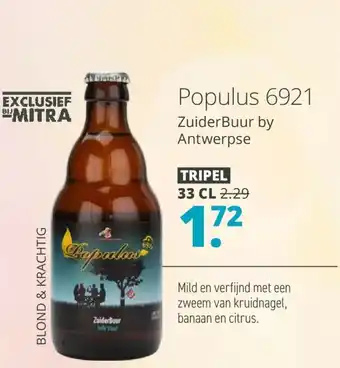 Mitra Populus 6921 ZuiderBuur by Antwerpse 33 cl aanbieding