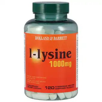 Holland & Barrett Holland & Barrett L-Lysine, 1000mg (120 Tabletten) aanbieding