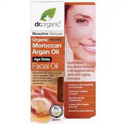 Holland & Barrett Dr. Organic Marokkaanse Arganolie Gezichtsolie - 30ml aanbieding