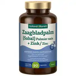 Holland & Barrett Holland & Barrett Zaagbladpalm (Sabal) + Zink - 90 capsules aanbieding