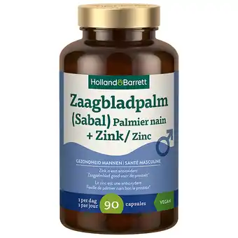 Holland & Barrett Holland & Barrett Zaagbladpalm (Sabal) + Zink - 90 capsules aanbieding