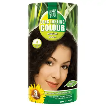 Holland & Barrett Hennaplus Long Lasting Colour 4 Medium Brown - 100ml aanbieding