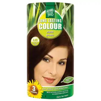 Holland & Barrett Hennaplus Long Lasting Colour 4.45 Warm Brown - 100ml aanbieding