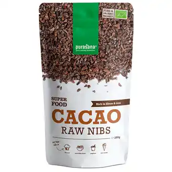 Holland & Barrett Purasana Raw Cacao Nibs Bio - 200g aanbieding