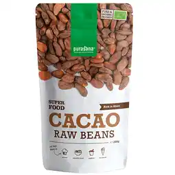 Holland & Barrett Purasana Raw Cacaobonen Bio - 200g aanbieding