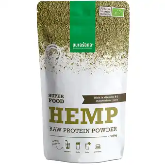 Holland & Barrett Purasana Hemp Protein Raw Powder Bio - 200g aanbieding