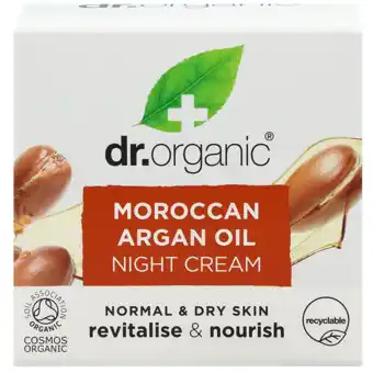 Holland & Barrett Dr. Organic Moroccan Argan Oil Nachtcrème - 50ml aanbieding