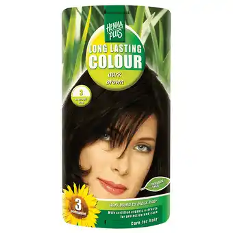 Holland & Barrett Hennaplus Long Lasting Colour 3 Dark Brown - 100ml aanbieding