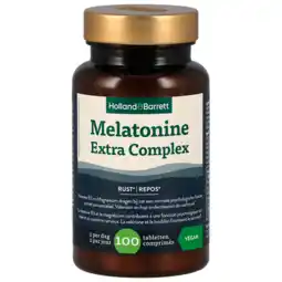 Holland & Barrett Holland & Barrett Melatonine Extra Complex - 100 tabletten aanbieding