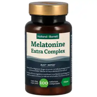 Holland & Barrett Holland & Barrett Melatonine Extra Complex - 100 tabletten aanbieding