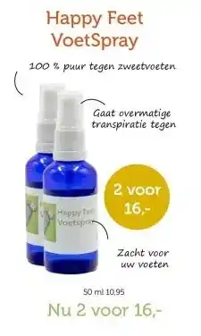 De Rode Pilaren Happy Feet VoetSpray aanbieding
