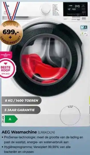 EP Beerepoot AEG Wasmachine LR6KOLN aanbieding