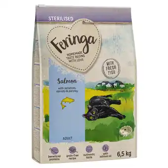 Zooplus €5,- korting op Feringa Droogvoer 6,5 kg - Adult Sterilised Zalm aanbieding