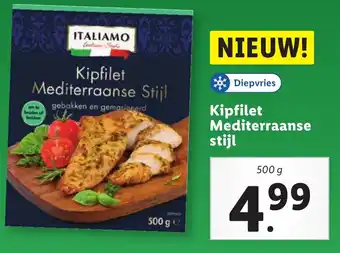 Lidl Kipfilet mediterraanse stijl 500g aanbieding
