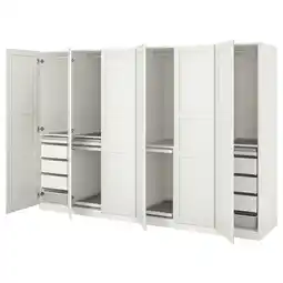 IKEA Pax / tyssedal Kledingkastcombinatie, wit/wit, 300x60x201 cm aanbieding