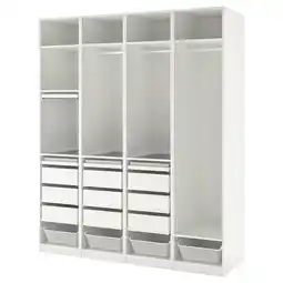 IKEA Pax Kledingkastcombinatie, wit, 200x58x236 cm aanbieding