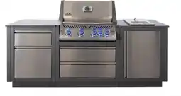 Intratuin Napoleon gasbarbecue met zijbrander Oasis 120 x 80 x 167 cm aanbieding
